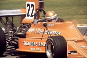 Vern in the Ford Ensign in the 1974 Grand Prix series