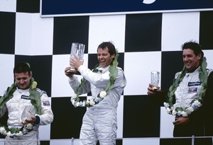 Kelvin on the podium 2002 ASCAR championship
