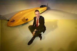 Andy with the JCB Diesel Max car, April 2006