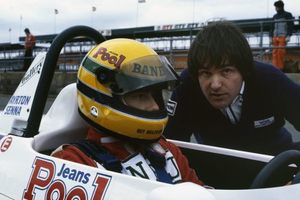 Dick with Ayrton Senna at 1983 British F3 Championship at Silverstone