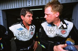 Julian with Jamie Cambell-Walker at the Silverstone 2001 FIA GT meeting