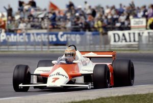 John winning the 1981 in the McLaren MP4