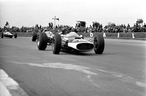John in the Cooper T60-Climax at the 1965 British GP at Silverstone