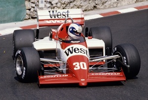Jonathan in the Zakspeed 841 at the 1985 Monaco GP