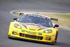 Oliver in the Chevrolet Corvette Racing C6 ZR1 testing for 2011 Le Mans 24 Hours
