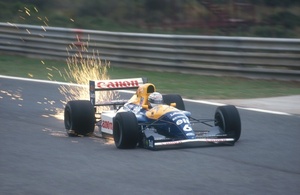 Richardo on the way to winning the 1991 Portuguese GP at Estoril