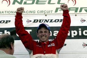 Steven on the podium at Mondello Park, Ireland in the 2005 British F3 Championship