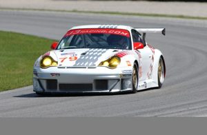 Tim in Porsche 911 GT3 RSR at Elkhart Lake,, USA in 2004