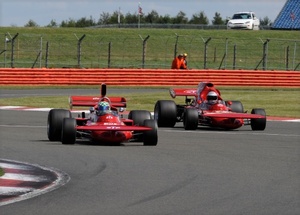 Robs at Silverstone in 2009 competing agaainst Mike Wrigley.