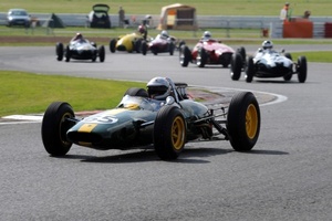 Robs in the Lotus in July 2008 at Silverstone in the HGPCAPre66 race.